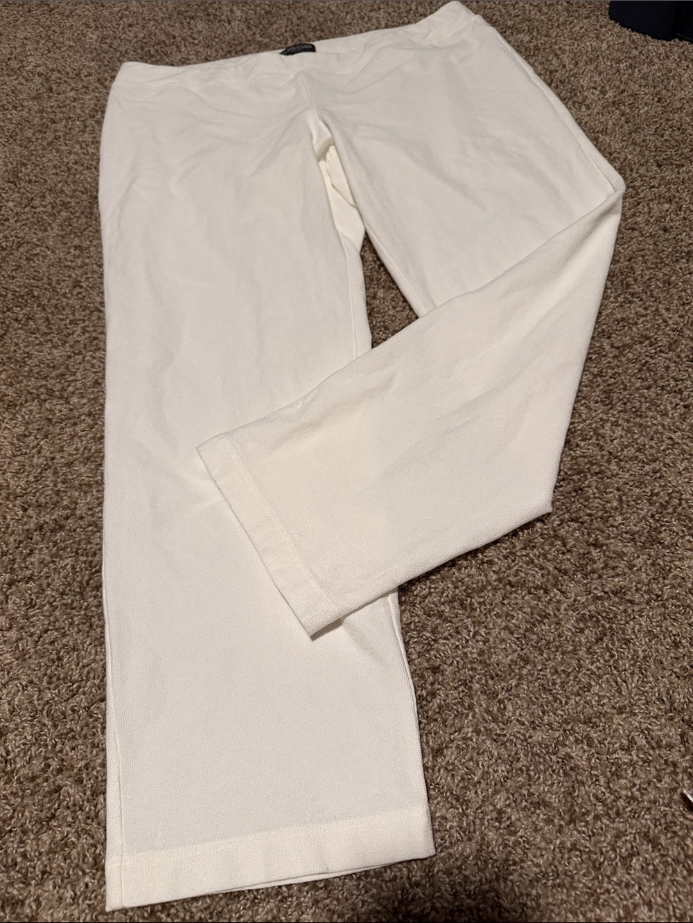 Eileen Fisher Washable Stretch Crepe Slim Leg Ankle Pants (PL) - EUC